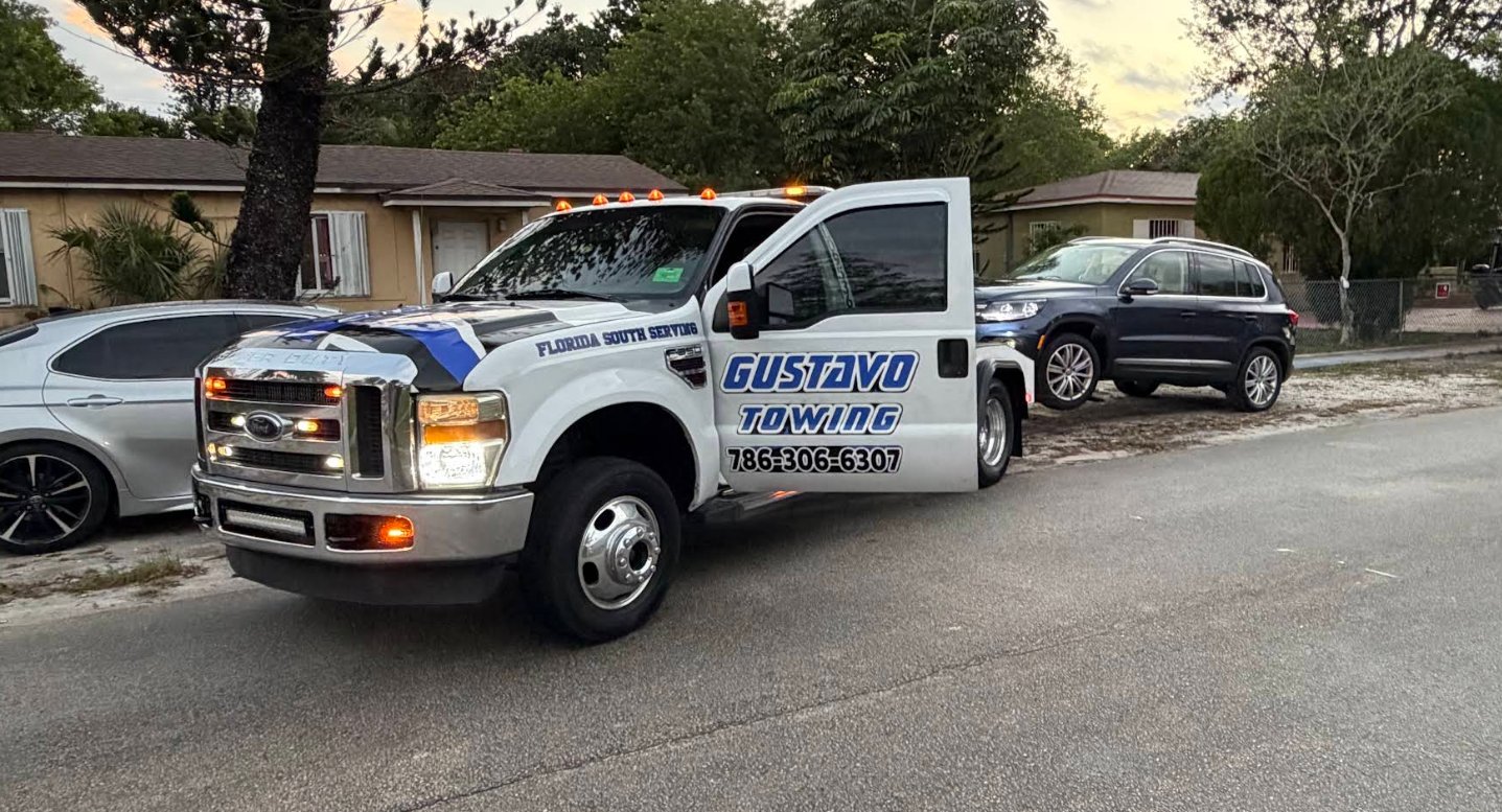 Gustavo Towing de noche servicio grua Miami